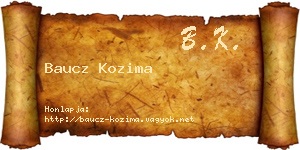 Baucz Kozima névjegykártya